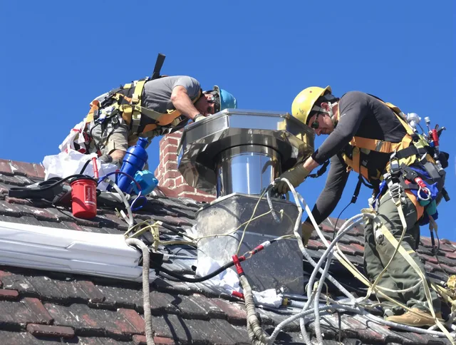 Protective chimney cap installed by Parma Chimney Sweep in Parma, OH