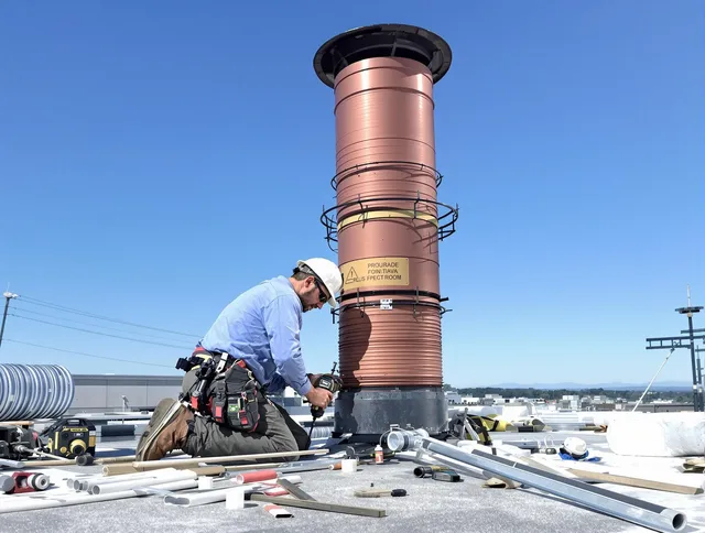 Installed chimney liner by Parma Chimney Sweep in Parma, OH