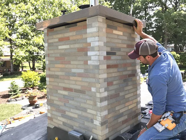 Parma Chimney Sweep completing a modern chimney remodel in Parma, OH