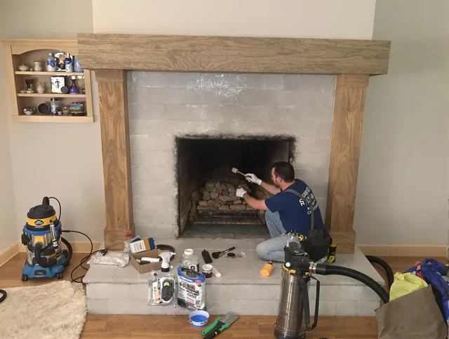 Detailed creosote removal process by Parma Chimney Sweep in Parma, OH