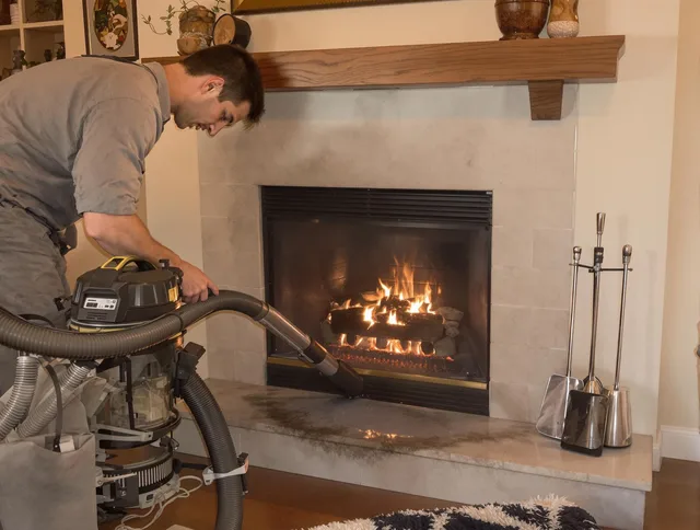 Routine fireplace upkeep by Parma Chimney Sweep in Parma, OH
