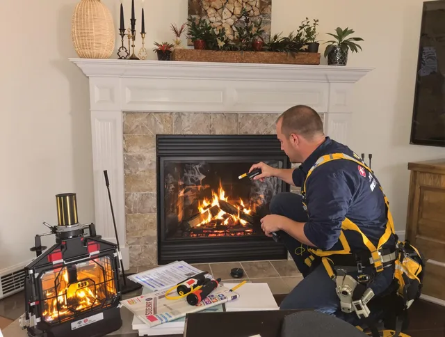 Safety-focused fireplace inspection by Parma Chimney Sweep in Parma, OH