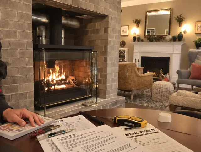 Parma Chimney Sweep verifying fireplace safety measures in Parma, OH